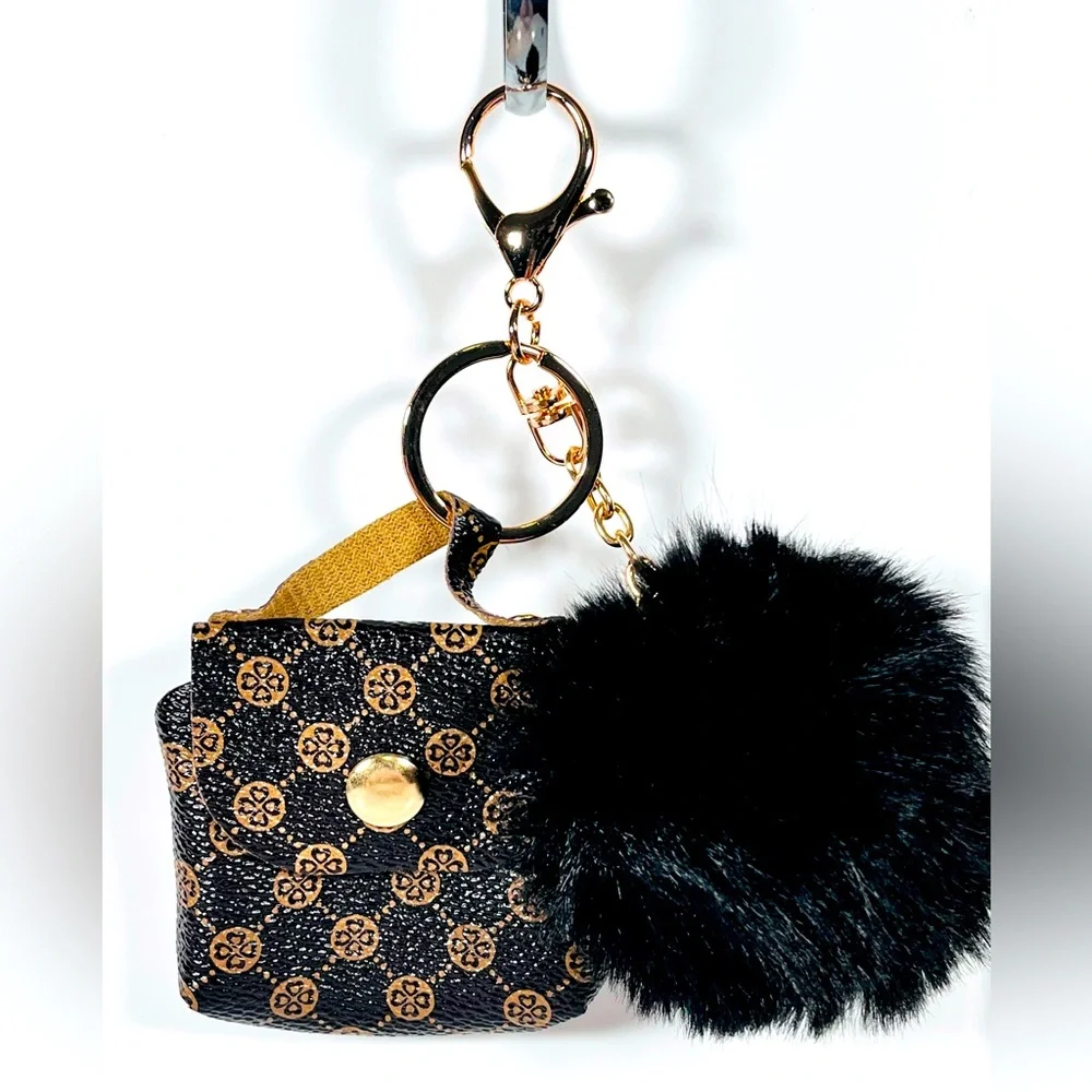 Mini Bag Keychain Charm with Pom - Picture 1 of 6